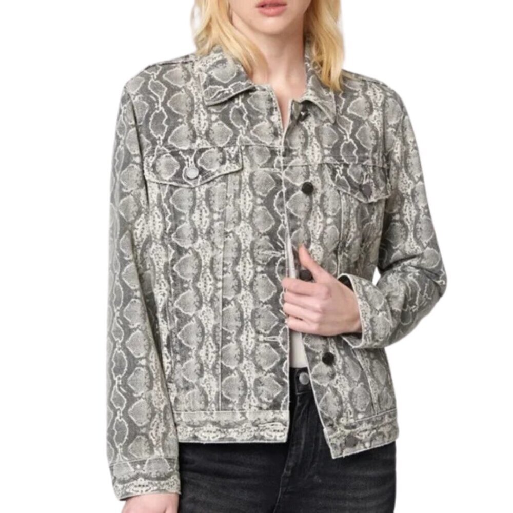 BLANK NYC Snakeskin denim jacket Size XS